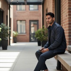 Vintage Pristine Members Only Charcoal Microfiber Bomber Jacket